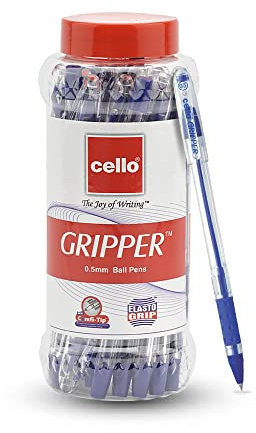 Cello Gripper Ball Pen - 25 pens Jar (Blue)