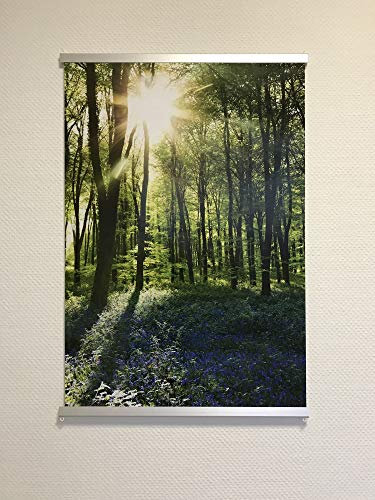 Alu Posterleisten 92cm, 1 Paar, mit Ösen, Schnappleisten. Die Leisten sind aus Aluminium.