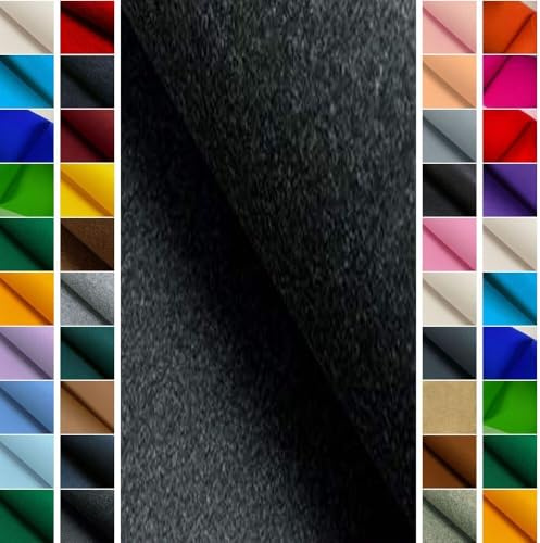 StoffBook Anthrazit Bastelfilz für Kindergarten und Taschen, e044 | Robuster Filzstoff, ca. 4-4,5 mm dick, Überbreite 100 cm, aus 100% Polyester, sehr langlebig und formstabil