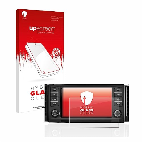 upscreen Schutzglas für Seat Leon 5F 2018 Media System Plus 2016 8 | Transparenter Displayschutz Made in Germany Klare 9H Schutzfolie Glas-Folie Montage-Set Anti-Fingerprint