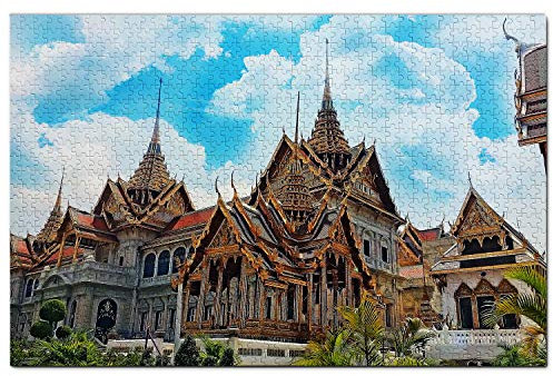 Thailand Jigsaw Puzzle 1000 Piece Thailand Grand Palace Bangkok Puzzle Game Artwork Travel Souvenir Wooden