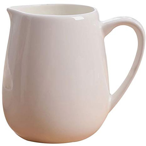 Cruche à lait Sauce traditionnelle Porcelaine Saucière avec soucoupe en porcelaine Saucière Saucière et plateau en céramique Marque Saucière avec fuselé Spout Porcelaine Saucière Pot à lait Saucière