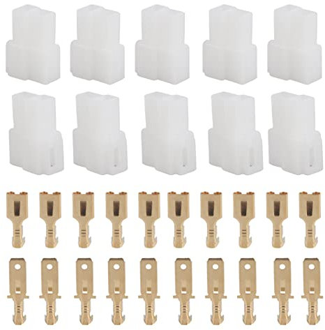 Fydun Auto Radio Netzstecker T-Type 2 Pin Kfz Kabelverbinder Steck Buchsenstecker und Klemmensatz für FT-7800R FT-8800R