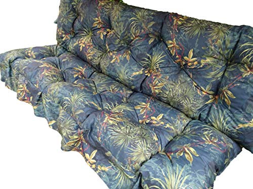 Sitzauflage Für Gartenbank | 2-TLG-Kissenset-Fuer-Schaukel | Auflagen Für Bänke | Gartenbank Auflagen | Auflage für Hollywoodschaukel Gartenbank 145cm (Boreno)