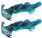11 Blauer Pfau Weihnachtsschmuck mit Clip, Geschlossener Schwanzfedervogel mit Glitzer, Deko-Set für Weihnachtsbaum (2Pack)