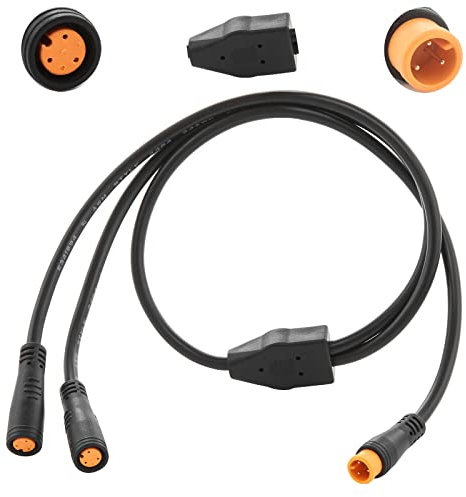 1T2 Y-Splitter Verlängerungsdraht mit Julet Typ 3pin Stecker für Fahrrad Scheinwerfer/Getriebe Sensor/Bremse Split Kabel in eBike Umbau Kits (3pin, 24 in der Länge)