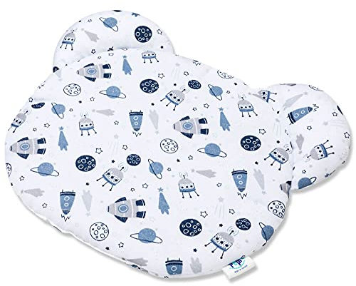 Pepi - Bär Musselin Kinderkissen 38 x 30 x 2 cm - Kissen Kinderzimmer aus Baumwolle - Kinder Kissen - Dekokissen Kinderzimmer - Kissen Kinder - Magic Space