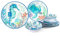 LEHAHA 12-Piece Melamine Beach Dinnerware Set, Coastal Plates and Bowls Sets, Oceanic Sea Life Dish Sets for 4, Great for Indoor Outdoor Dining on the Beach, RV, Camping or Cabin