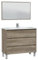 HOMN LIVING Mueble de Baño Devin con 3 Cajones y Espejo, Acabado en Nordik, 100 cm (Ancho) x 45 cm (Fondo) x 86 cm (Alto)