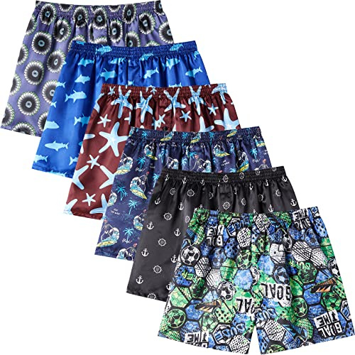 JupiterSecret Herren Satin Boxershorts Pack Unterwäsche, Silk Feeling Schlafshorts mit elastischem Bund
