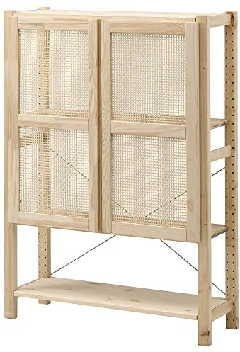 Ikea IVAR Regal mit Türen, 89x30x124 cm, Kiefer