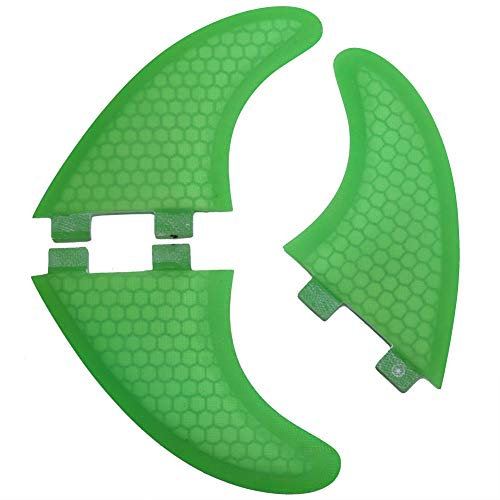 Keenso Surfboard Finnen, Grün FCS G3 G5 G7 Surf Finnen Surfboard Fiberglas Tri Set Thruster (G7)