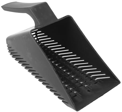 Fockety Aquarium Kies-Sand-Schaufel, Kunststoff Starke Konstruktion Lamellen-Design Einfach zu filtern Kies-Sieb-Schaufel Abgerundete Ecke Aquarium Substrat Sand Schaufel