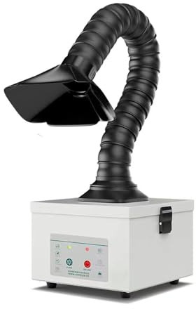 Extractor de humos pequeño móvil para soldar purificación de humo y purificación de marcado láser, campana cuadrada