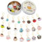 PLIGREAT 22 Stück Emaille Kaffeetasse Katzenstich Marker Charm Set Strickstich Zähler DIY Handwerk Anhänger Schmuck Herstellung Zubehör Geschenk für Mama Frau Schneiderei Shop Zubehör