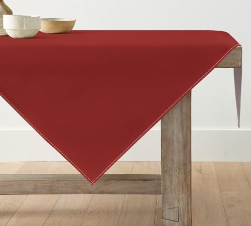 Artoid Mode Rot Tischwäsche, Saisonnal Tischdecke Abwaschbar Küche Tisch Dekoration Drinnen Urlaub Party Dekor 85x85 cm