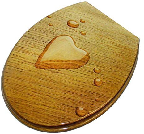 Toilettensitz, Wassertropfen, Toilettendeckel mit geräuschloser Verlangsamung, Harnstoff-Formaldehyd-Harz, extrem widerstandsfähig, Oben fixiert, U/V/O-Form
