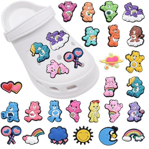 Yoimckay 25 Stück Cartoon Schuh Charms,DIY Anime Schuhdekoration Schuh Anhänger,Schuhe Charme,PVC Schuh Charms,Schuhanstecker Schuh Charms Kreativ Dekorieren,für Mädchen und Jungen