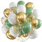 Luftballons Sage Grün Gold Weiß, 60 Stück 12 Zoll Sage Grün Weiß Latex Luftballons Metallic Gold Luftballons mit Konfetti Party Ballons, Party Luftballon für Geburtstag Hochzeit Babyparty Dekoration