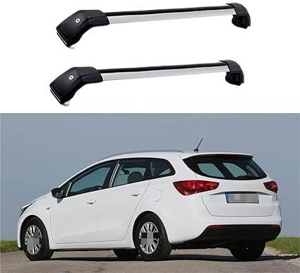 DPBXQ 2 Stück Aluminium Dachträger für Kia Ceed Sportswagon SW Estate 2012 2013-2017 2018,DACHTRÄGER AUS Aluminium Fahrradträger Dachboxen Dachgepäckablage,3