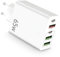 Cargador USB C Carga Rápida - Cargador USB Múltiple 5 Puertos - Enchufe Multiple USB-C65 W – Adaptador USB C Compatible con Samsung, iPad, iPhone, Huawei, Google, Carga Rapida.65W