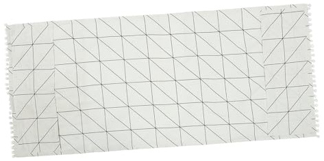 Schutzabdeckung für Kühlschrankoberseiten aus Baumwolle und Leinen Weiß | 1 Stück, für Waschmaschinen und Gefrierschränke, Elegant Gestaltet mit Sauberem Druck