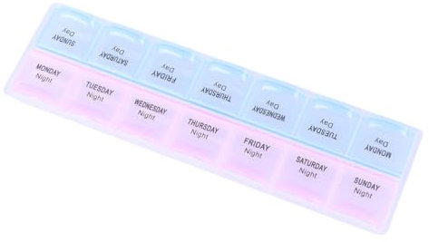 Healeved 2stücke Fächer Wöchentlicher Medikamenten-aufbewahrungsbox Tragbare Pillendose Mit Reihen Für Reisen Vielseitiger Organizer Für Medikamente Und Schmuck