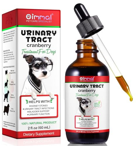 Behandlung von Harnwegsinfektionen bei Hunden, natürliches Kräuterergänzungsmittel, Harnwegsinfektions-Pflegetropfen, Cranberry-Blasenunterstützung bei Nierensteinen, Speckgeschmack, 60 ml