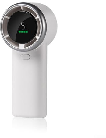 Feegow Ventilador portátil de mano, potente ventilador turbo, mini ventilador turbo ajustable, ventilador de mano, batería de 3600 mAh, ventilador personal recargable para viajes (blanco)