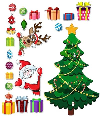 Imanes navideños para,Árbol de Navidad magnético para,Calcomanías magnéticas navideñas únicas | Manualidades para, imanes navideños para, Decoraciones navideñas para el hogar