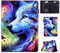 Vaitasy Funda para Samsung Galaxy Tab A 10.1 Pulgadas 2016 (SM-T580/ SM-T585), Ranura para Tarjeta con Función Soporte Carcasa Galaxy Tab A6 10.1 - Lobo Estrellado
