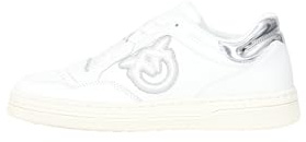 Pinko Weiße Damen-Sneaker mit Love Birds-Logo, Weiß, 36 EU