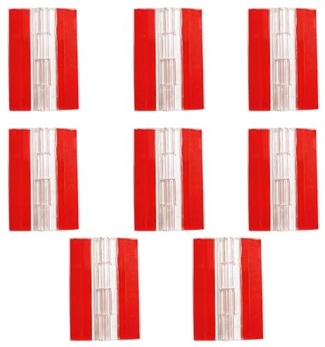 Lot de 8 charnières en plastique transparent auto-adhésives en acrylique pour armoires, aquariums, meubles, projets de bricolage (35 x 25 mm)