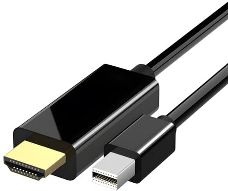 4k Mini Display Port To Hdmi Port Cable 1.8m, Displayport To HDMI Uni-Direction Dp(Male) To Hdmi(Male) Lead Compatible With Macbook Air/Pro Microsoft Surface Pro/Dock Monitor Projector