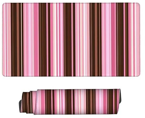 Tapis de Souris Gaming XXL Tapis Souris 900 x 400 mm, Grand Gaming Mouse Pad Base en Caoutchouc Antidérapante, Accessoire Bureau, pour Gamer, Personnel de Bureau (Rayures Roses) d-239