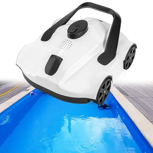XSDAJSD Aspirapolvere Senza Fili per Piscine interrate, 130 Minuti di autonomia, Copertura di 860 Piedi Quadrati, Pulizia e parcheggio Automatici, pulitore robotizzato per Piscine interrate
