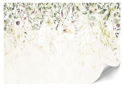 LUMASOUL Papier Peint Intissé 300x210 cm - Moderne Panoramique Tapisserie Murale Facile à Monter - Papiers Peints Modernes Pour le Salon & Chambre à Coucher - Fleurs II
