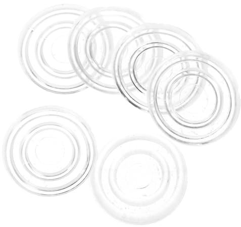 SEWOART 200 Stück Transparente Glastischunterlagen Pp Kunststoff rutschfeste Möbelstopper Schutzende Glas Schreibtischpolster für Glastischplatten Langlebige Abstandshalter für Möbel