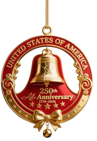 Qoukonao 2D Acryl Glockenform Dekoration | USA 250 Jahre Jubiläum Glocke Flache Form | Patriotische Kunst Freiheit Vintage Deko Für Wohnheim Schlafzimmer Wohnzimmer