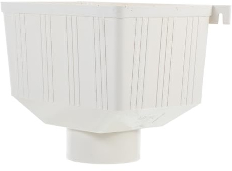 Alipis Pièce D'évacuation de Gouttière Pvc 75 X 50 Mm, Tuyau Carré pour Évacuation Eaux Pluviales, Collecteur Pluie Extérieur, Raccordement pour Villa et Abri Jardin, Plastique Résistant