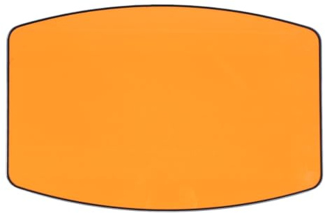 Masyrt Tischplatte aus Massivem Holz, 22 Mm Dick, Orange, 605 X 310 Mm, mit Verchromten, Abgerundeten Kanten für Wohnmobil, Boot, Camping, Fahrzeug, Deck, Terrasse