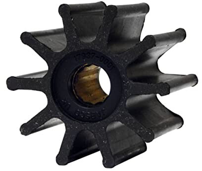 Jabsco 17937-0001-P, Neoprene, Drive Type 7, 10 Blade, 2-9/16 Diameter, 2 Width, 5/8 Shaft, Brass Insert