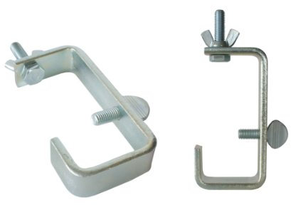 Loops 2x 50mm 50mm Silver Steel Hook Lighting G Clamp