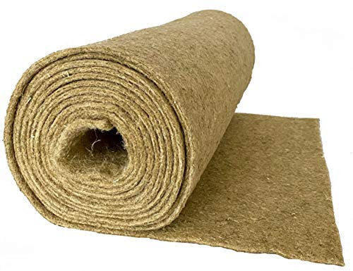 pemmiproducts Nagerteppich 100% Hanf, Meterware, 1 m x 5 m x ca. 0,5 cm dick, Nagermatte, Hanfmatte für Kaninchen,Meerschweinchen, Nager,Hemp mat