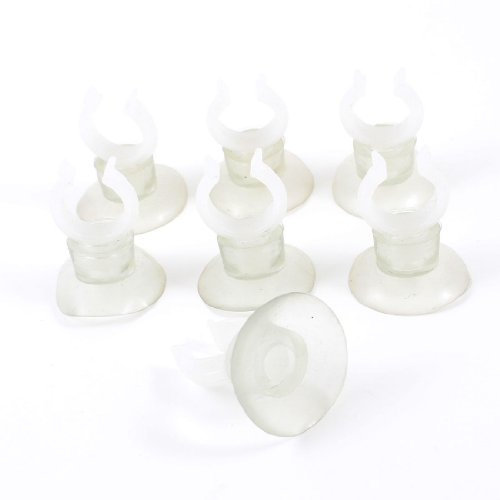 sourcing map Aquarium/Fish Tank Plastique Air Line Tube Support à Ventouse, 15 mm, 7 – pièce