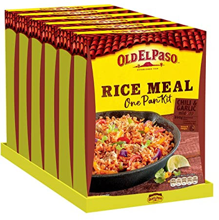 Old El Paso Chilli & Garlic One Pan Rice Meal Kit 355g (Pack of 6)