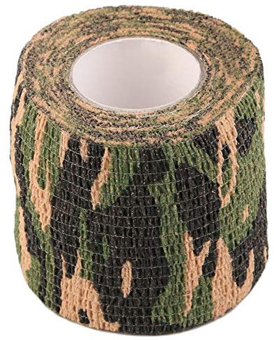 2 Stück 9 Meter - 2 x 4,5 Meter Camoflage Tape Tarnung Gewebeband selbstklebend Bundeswehr Tape Duct Tape Panzertape Gewehr Gewebe