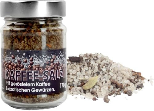 Salz Kaffee-Salz in Nachfüllglas Vegan hausgemacht BARRIQUE-Feine Manufaktur Deutschland 170g-Glas