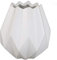 GMMH Pastel Tischvase Vase Blumentopf Origami Design Keramik (weiß 14 cm Hoch)