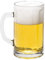 Vikko Bierglasbecher, beschwerter Boden, transparenter Bierkrug mit komfortablem Griff, vielseitig, spülmaschinenfest, 6er-Set (8,6 x 15,7 cm)